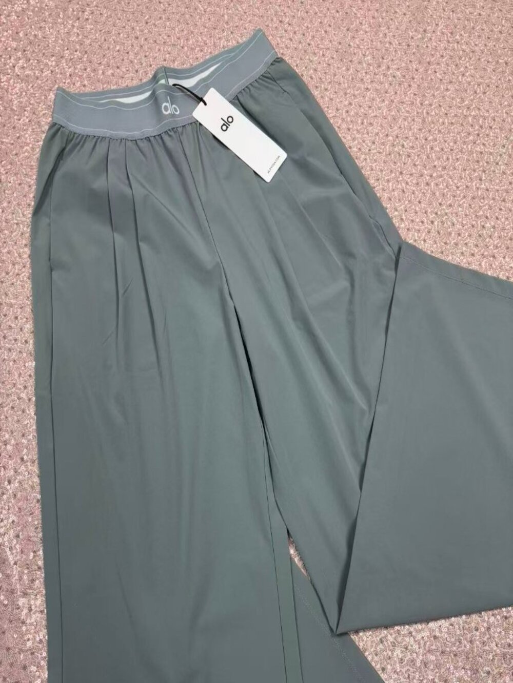 Alo Yoga Suit Up Trouser Steel Grey Regular Fit🪶Everyday Wear 30 inch Inseam